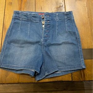 Guess high waisted jean shorts